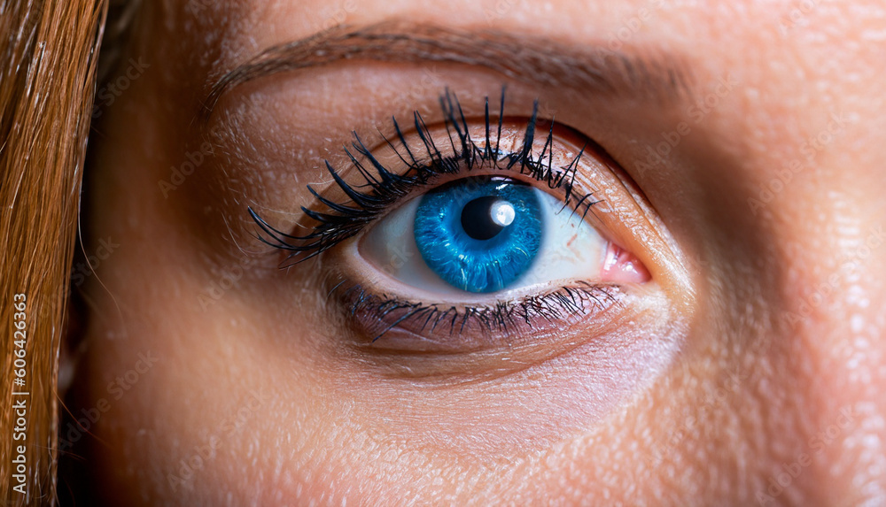 blue-eyed woman close-up blue-eyed woman close-up