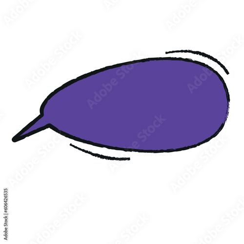 speech bubble, cartoon style talking balloon, retro color massage bubble vector