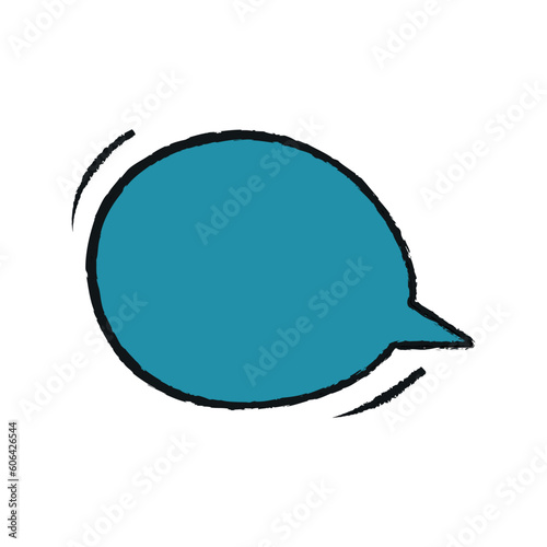 speech bubble, cartoon style talking balloon, retro color massage bubble vector