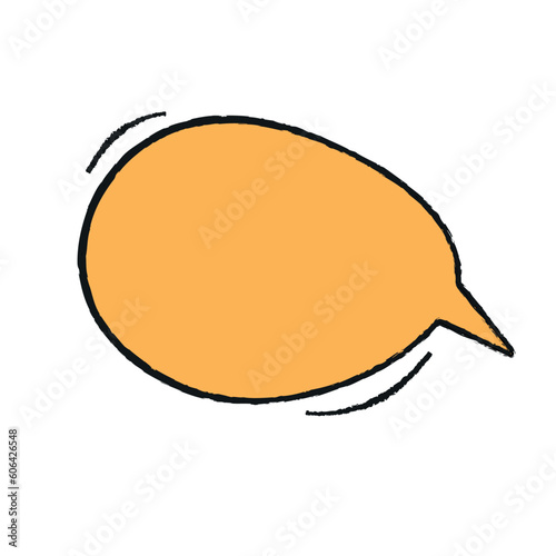 speech bubble, cartoon style talking balloon, retro color massage bubble vector