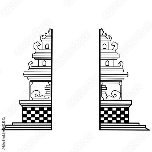 Outline of the Balinese Temple Gate