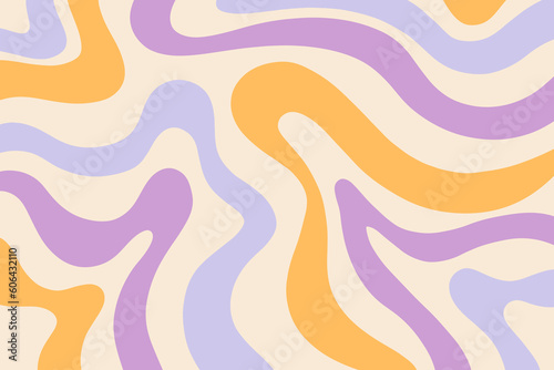 Retro Marble Background, Groovy 70s Wavy Pattern