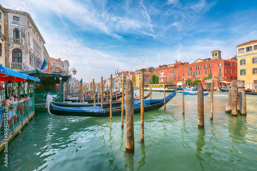 Astonishing morning cityscape of Venice with famous Canal Grande.