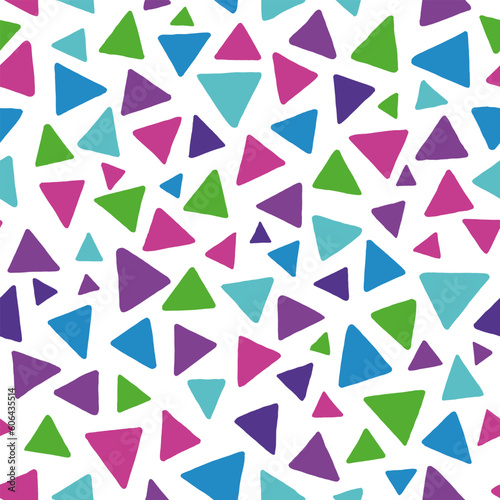 Free Download Seamless pattern of triangles. Geometric colorful repeat. - GFXLoad