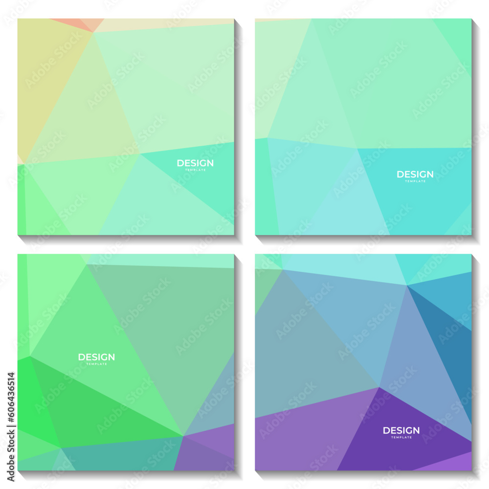 set of squares background. abstract colorful geometric background with triangles