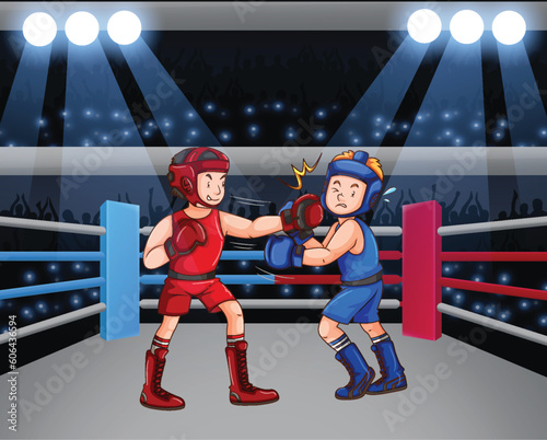 Boxing Ring Background Vector Resource