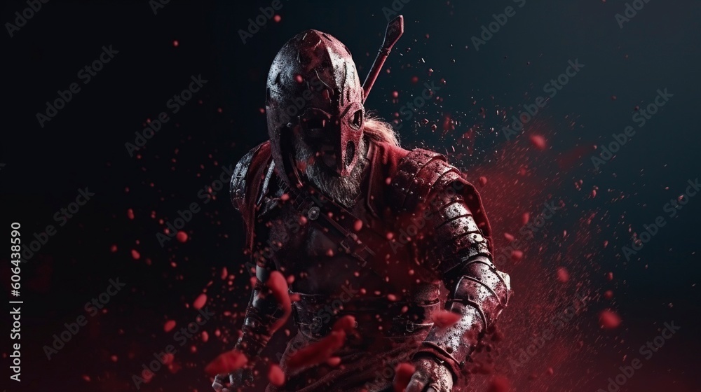 Viking Warrior, Generative AI, Illustration Viking Warrior, Generative AI, Illustration