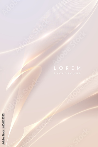 Abstract soft golden light lines background