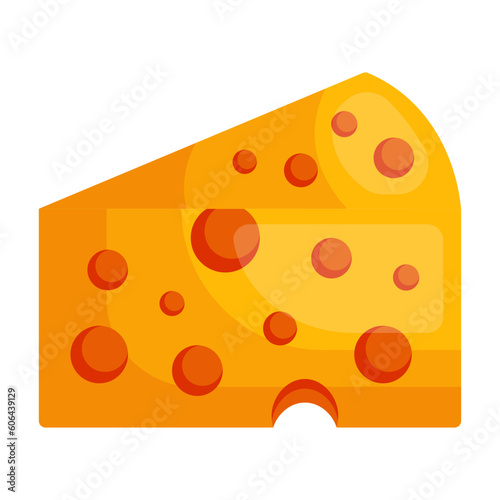 cottage cheese concept, Yellow Colby Slice vector color icon design, Bakery and Baked Goods symbol, Culinary and Kitchen Education sign, Recipe development stock illustration