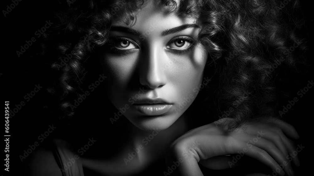 Very Pretty Woman Portrait in extreme LowKey Style Digital Art Generative AI KI Cover Magazin Bachground Very Pretty Woman Portrait in extreme LowKey Style Digital Art Generative AI KI Cover Magazin Bachground
