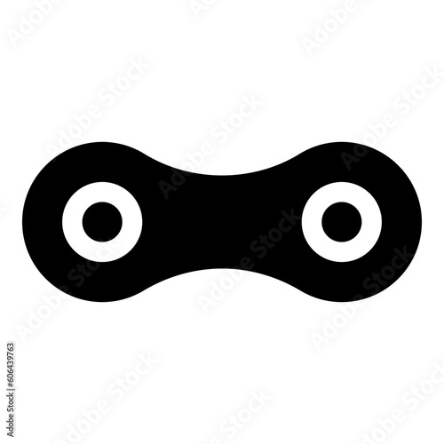 Bike chain link roller bicycle repair spare part motorcycle icon black color vector illustration image flat style