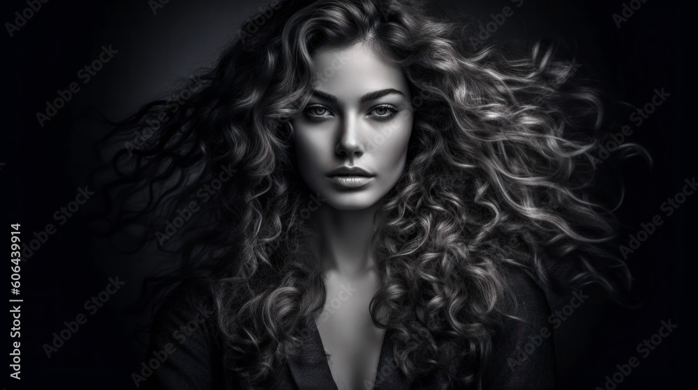 Very Pretty Woman Portrait in extreme LowKey Style Digital Art Generative AI KI Cover Magazin Bachground Very Pretty Woman Portrait in extreme LowKey Style Digital Art Generative AI KI Cover Magazin Bachground