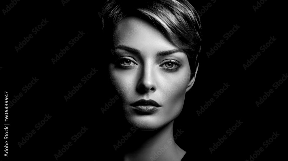 Very Pretty Woman Portrait in extreme LowKey Style Digital Art Generative AI KI Cover Magazin Bachground Very Pretty Woman Portrait in extreme LowKey Style Digital Art Generative AI KI Cover Magazin Bachground