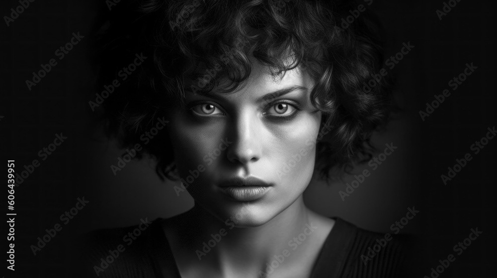 Very Pretty Woman Portrait in extreme LowKey Style Digital Art Generative AI KI Cover Magazin Bachground Very Pretty Woman Portrait in extreme LowKey Style Digital Art Generative AI KI Cover Magazin Bachground