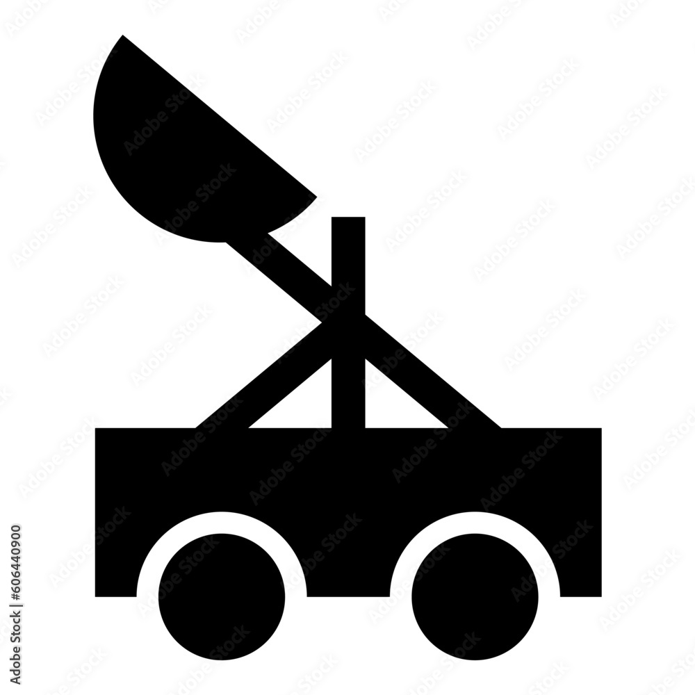 Ταπετσαρία Catapult medieval siege ejection seat icon black color vector illustration image