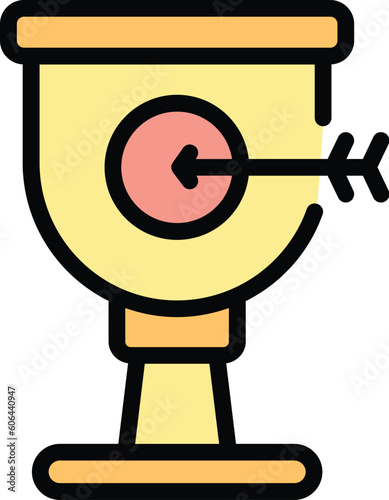 Award realization icon. Outline Award realization vector icon for web design isolated on white background color flat