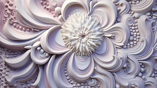 Abstract Rococo Lilac Concept