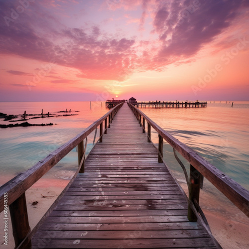 sunset on the pier