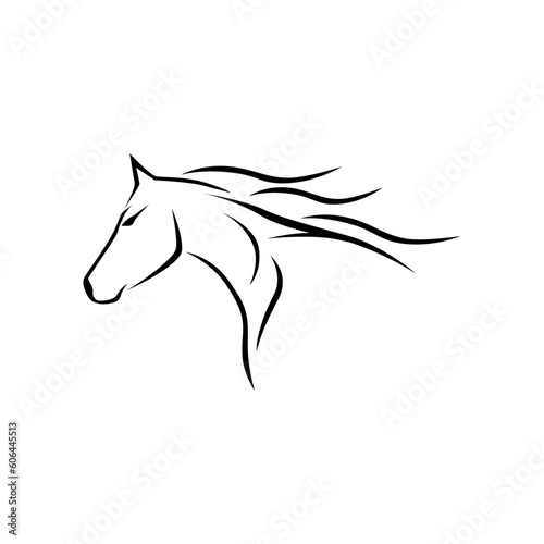 Fototapeta Naklejka Na Ścianę i Meble -  running horse vector logo