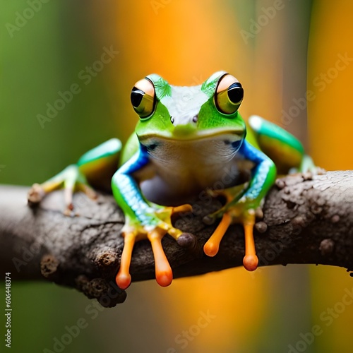 Illustration of macro a frog