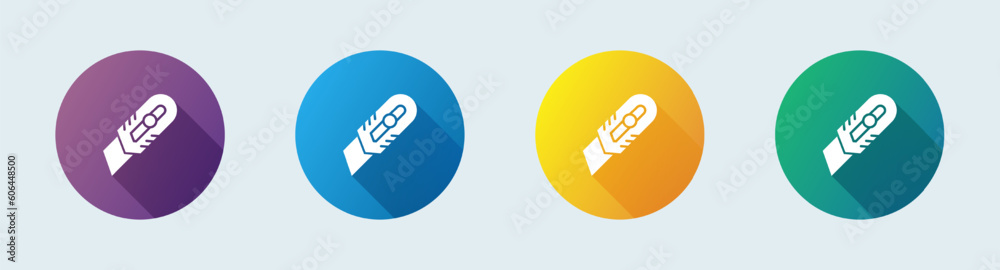 Cutter solid icon in flat design style. Tool signs vector illustration. Cutter solid icon in flat design style. Tool signs vector illustration.