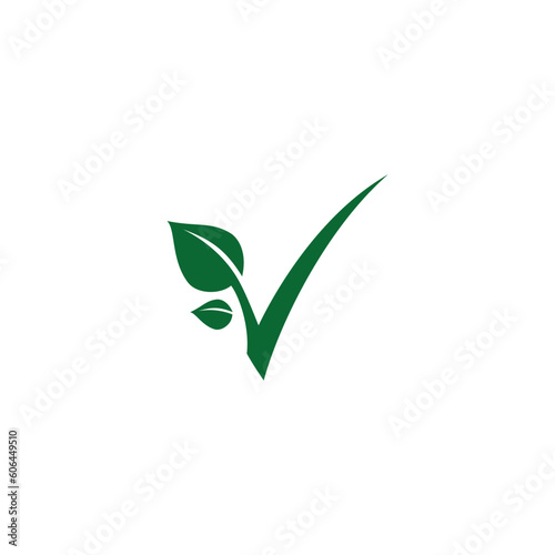 letter V and leaf vector illustration for icon,symbol or logo. V initial logo. vegetarian logo