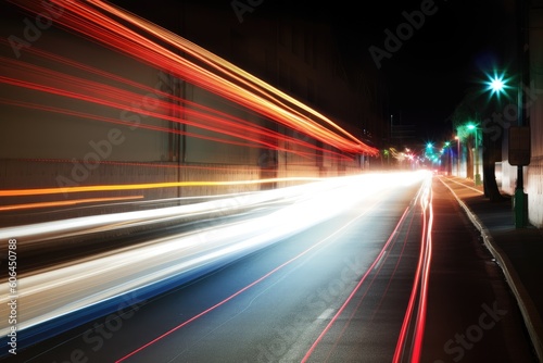 Traffic in the city at night © GenieStock