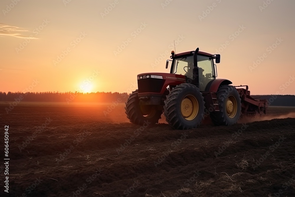 Tractor in the field Tractor in the field