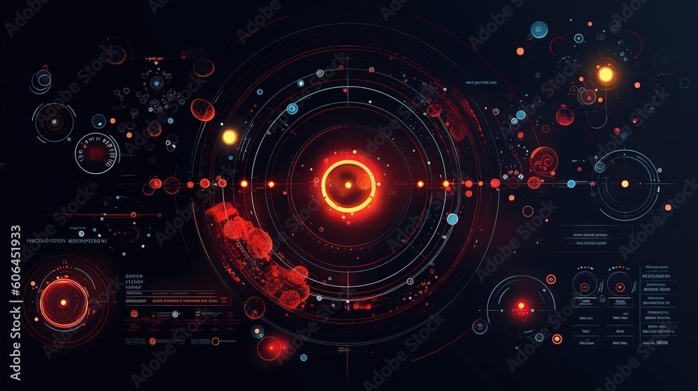 HUD Futuristic Interface.Hud,GUI for game background design. Technology ...