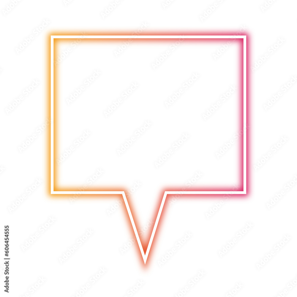 Neon chat bubble png. Glowing speech bubble on transparent background. Neon chat bubble png. Glowing speech bubble on transparent background.