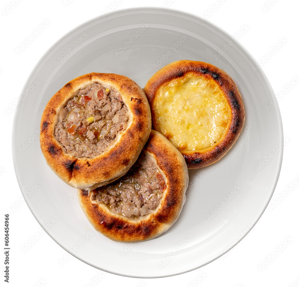 Open Esfihas of Minced Meat and Cheese