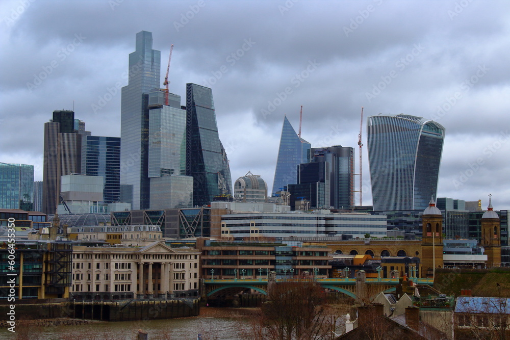 Buildings and view in London, England 