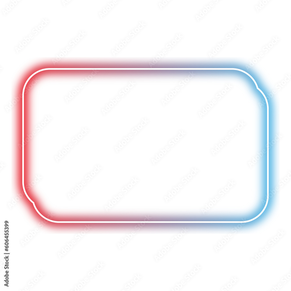 Neon red and blue frame png. Glowing frame on transparent background. Neon red and blue frame png. Glowing frame on transparent background.