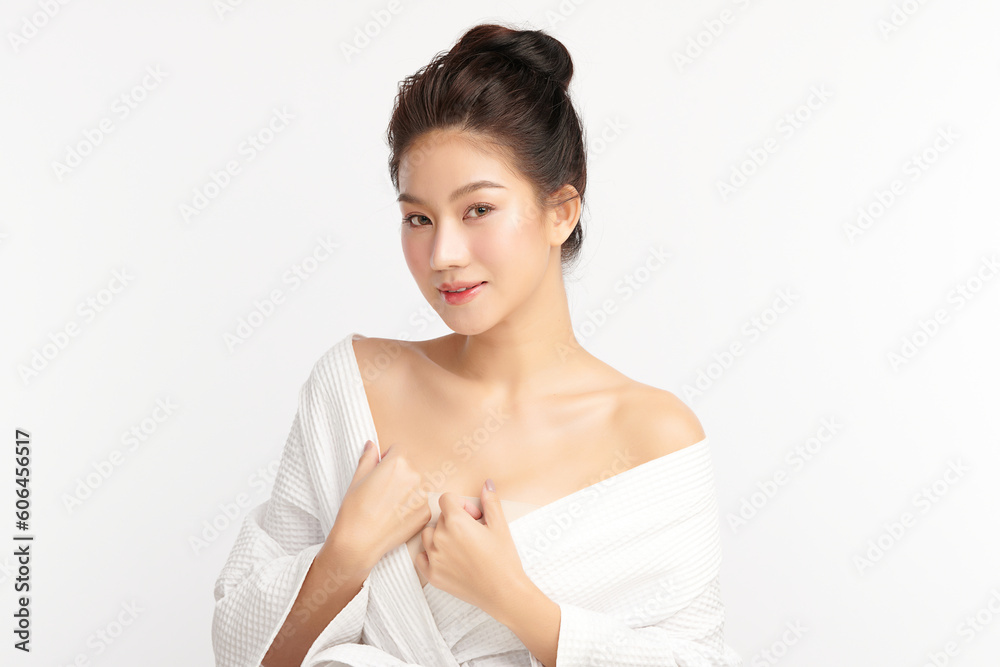 Beautiful young asian woman with clean fresh skin on white background, Face care, Facial treatment, Cosmetology, beauty and spa, Asian women portrait. Beautiful young asian woman with clean fresh skin on white background, Face care, Facial treatment, Cosmetology, beauty and spa, Asian women portrait.