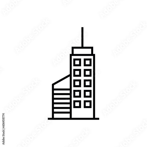 Skyscraper line icon  cooking food logo vector