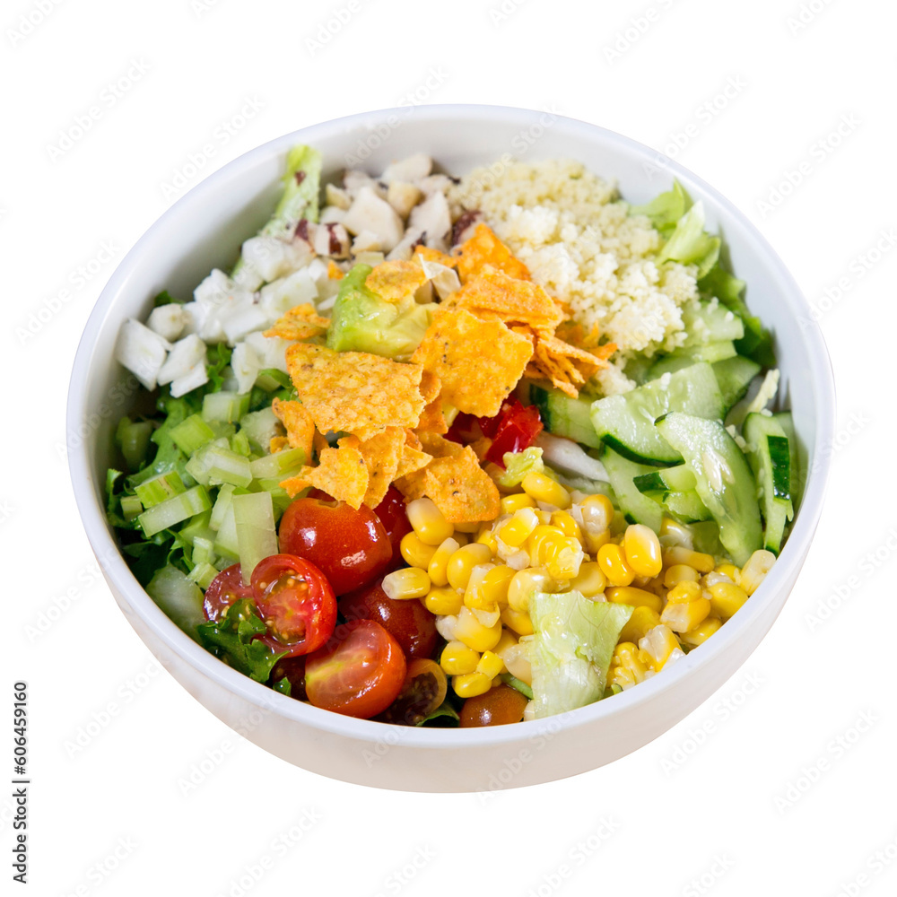 Isolated Bowl Salad With Vegetables Isolated Bowl Salad With Vegetables