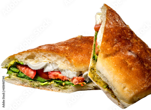 Healthy Baguette Sandwich Isolated