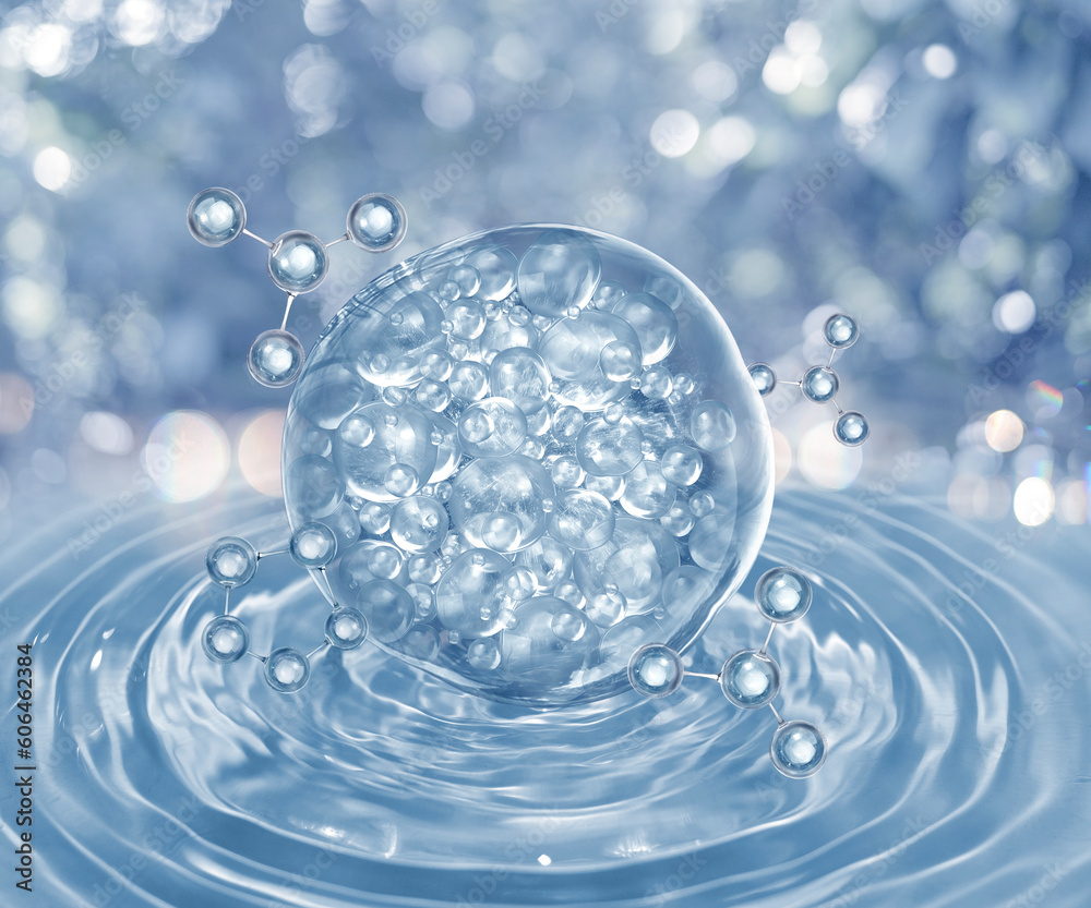 blue bubble background for cosmetic product blue bubble background for cosmetic product