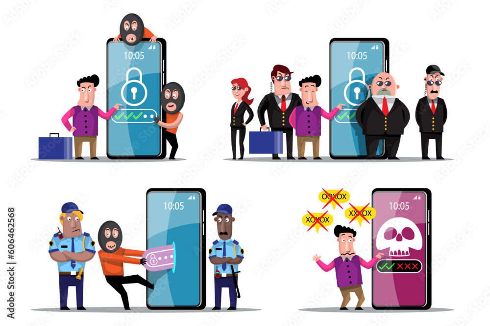 VECTOR EPS10 - hacker steal coins and data from network device when protection program is shutdown or error. cyber security and data protection concept. VECTOR EPS10 - hacker steal coins and data from network device when protection program is shutdown or error. cyber security and data protection concept.
