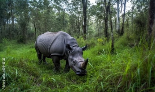 rhino in the grass HD 8K wallpaper Stock Photography Photo Image