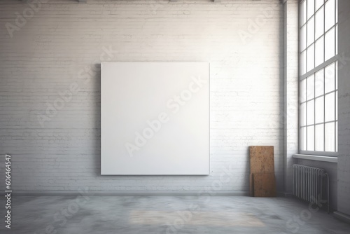 Blank White Photo Frame Mockup in the Modern Interior Background Generative AI