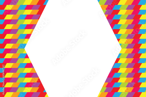Multi Color pastel, rainbow vector texture in style. Beautiful illustration with hexagon and parallelogram Backgrounds for mobile phones, laptops, photos, web, white background, eps 10