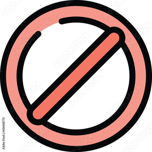 Blacklist icon. Outline Blacklist vector icon for web design isolated on white background color flat
