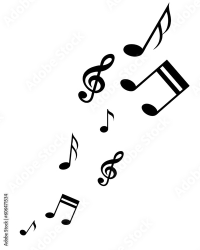 Plakat music notes set