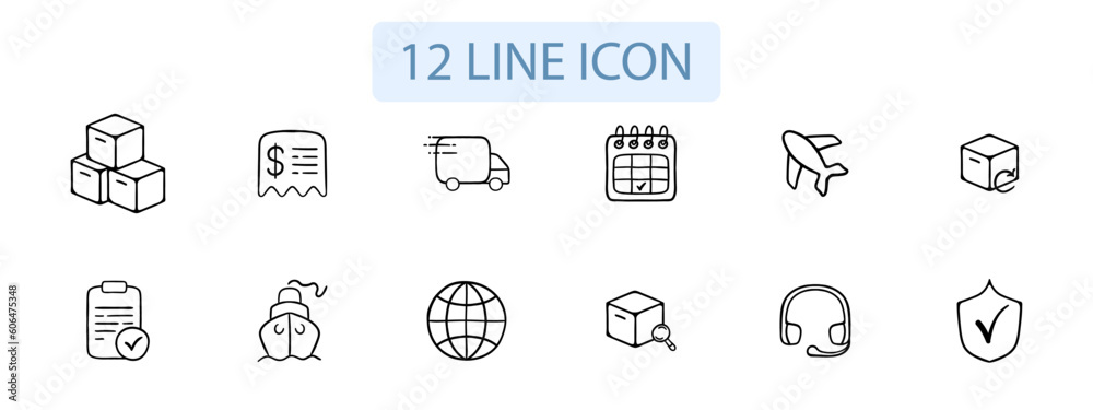Set of recycling icons. Waste management, eco-friendly symbols, recycling bins, sustainable lifestyle. Green concept. Pastel color background. Vector 12 line icon