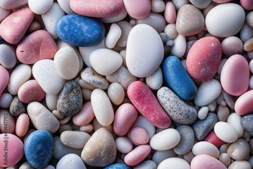 many beautiful clean sea pebbles as a natural texture, ai tools generated image © whitehoune