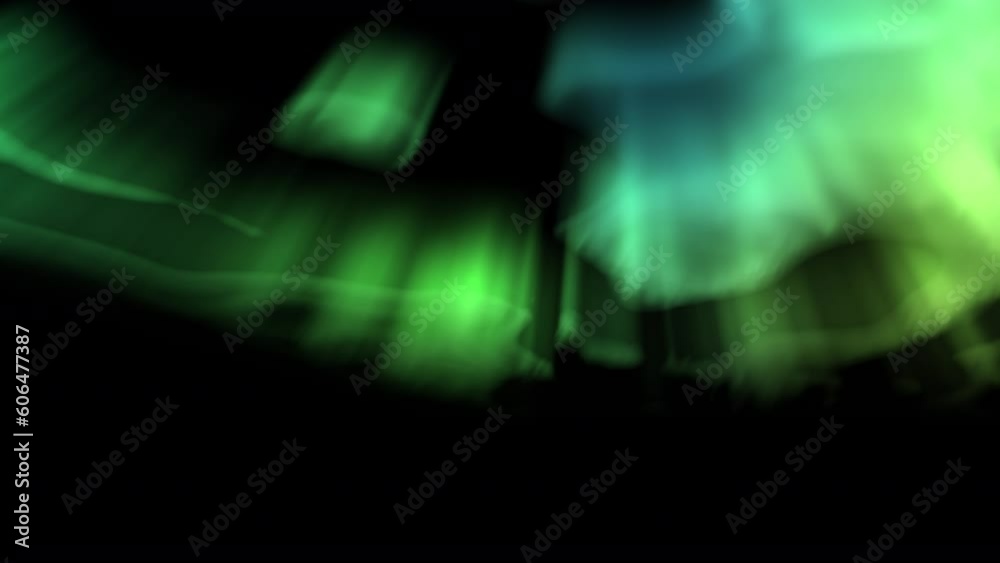 Aurora Animation Glowing Green Loop