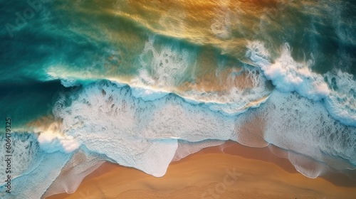 Top view of beach landscape