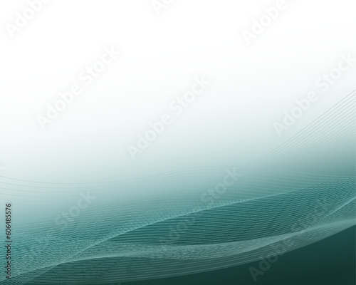 Abstract blue gorgeous design with gradient, curved green wave