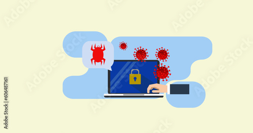 illustration of a computer virus eps 10
